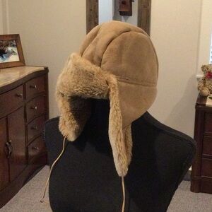 Tan Faux fur stylish hunters hat